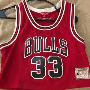 Mitchell & Ness Bulls Red Jersey 33
